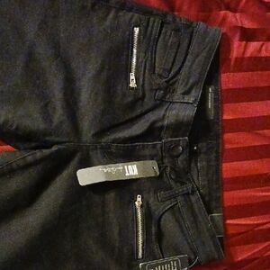 Kut From The Kloth, Black Denim Jeans with Zipper Accents